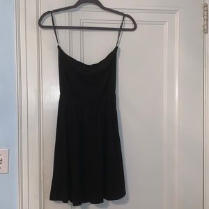H&M black strapless sun dress